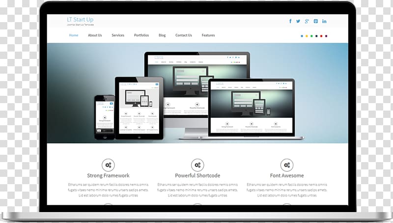 Responsive web design Web template system Joomla Free software, single page template transparent background PNG clipart