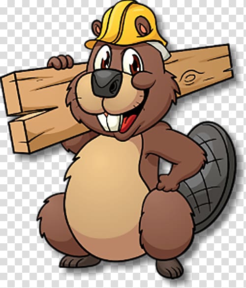 Beaver Cartoon , Beaver cute worker transparent background PNG clipart