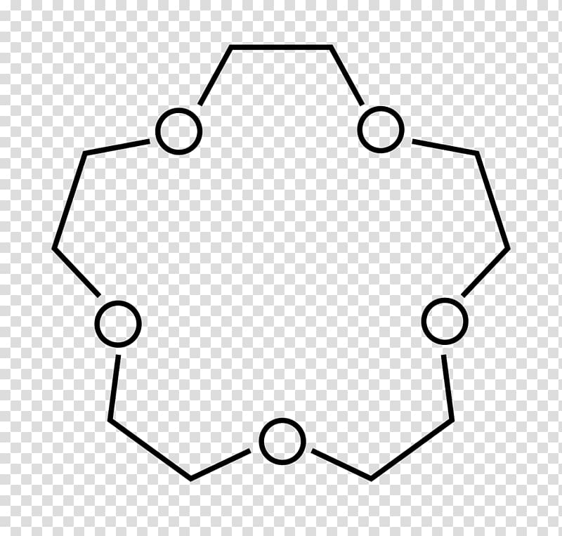 Crown ether 15-Crown-5 18-Crown-6 Cyclic compound, symmetric transparent background PNG clipart