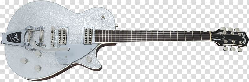 Electric guitar Gretsch Bigsby vibrato tailpiece Solid body, silver microphone transparent background PNG clipart