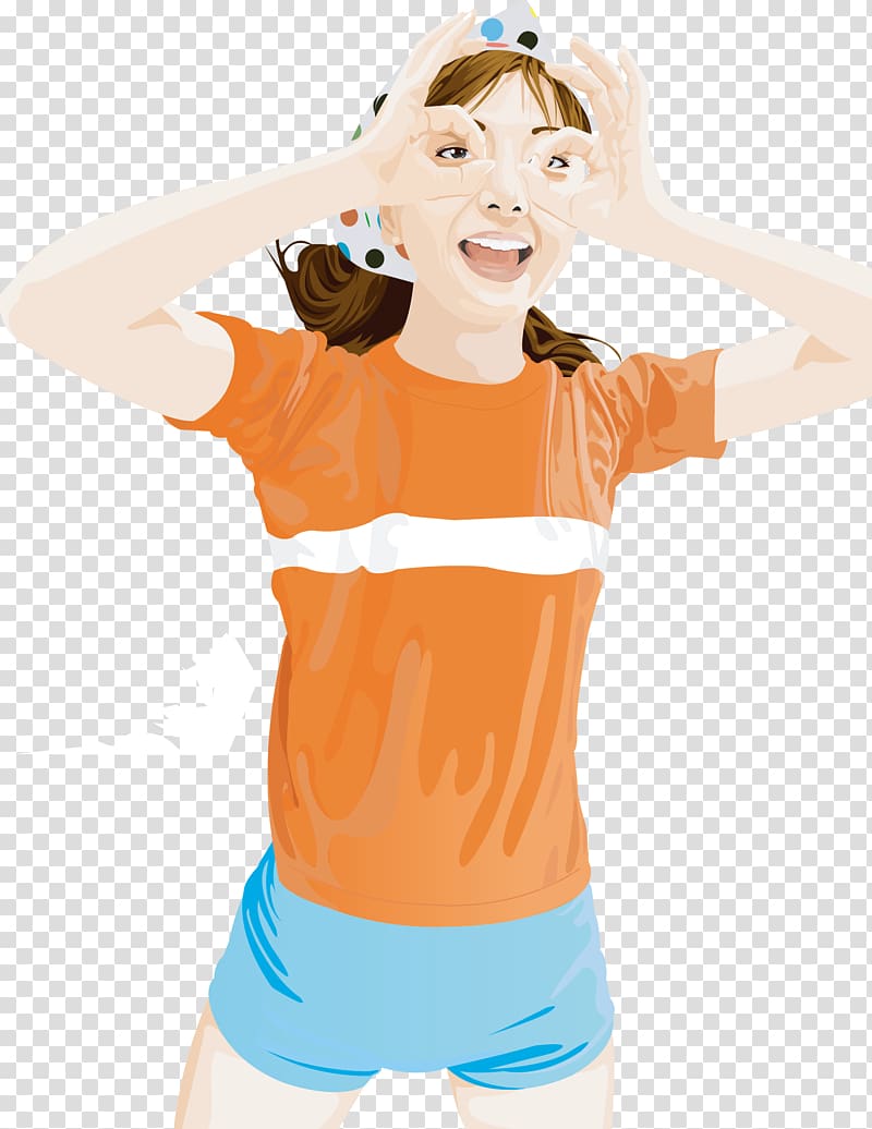 T-shirt Cartoon Conjunctivitis Illustration, Cute girl transparent background PNG clipart