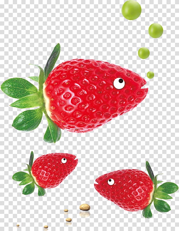 Poster Cafeteria Advertising Culture, Small strawberry fish transparent background PNG clipart