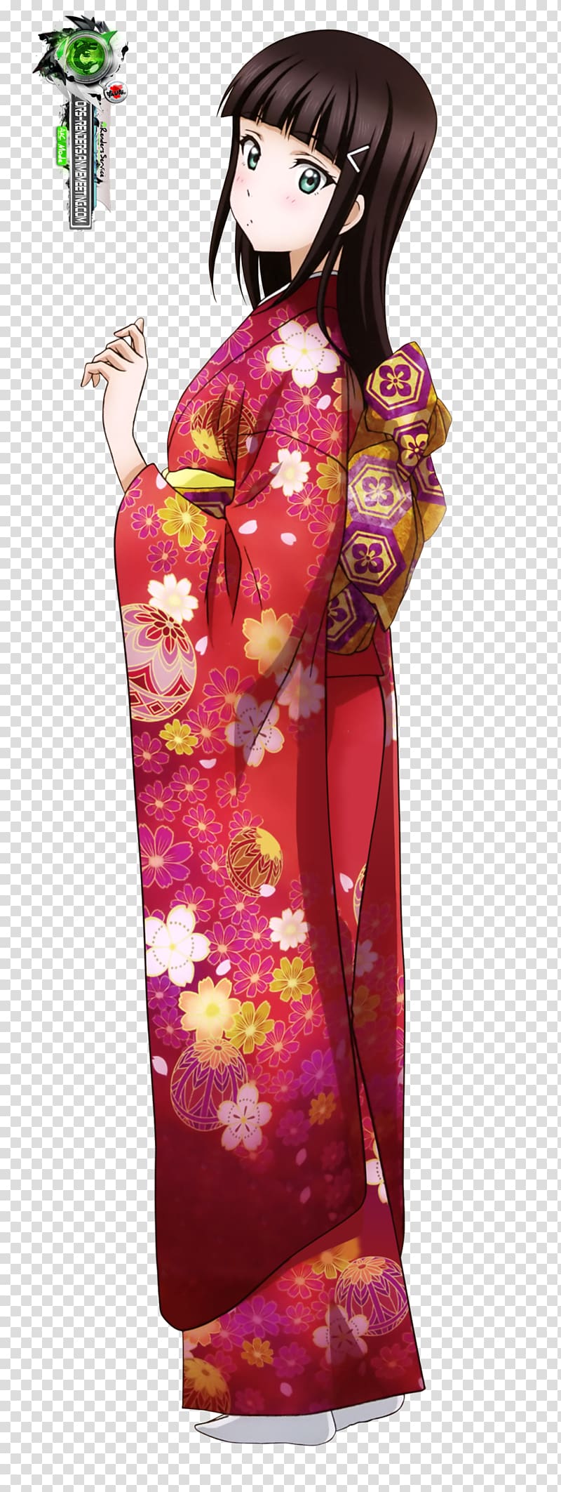 Kimono Clothing Love Live! Sunshine!! Dress, kimono transparent background PNG clipart