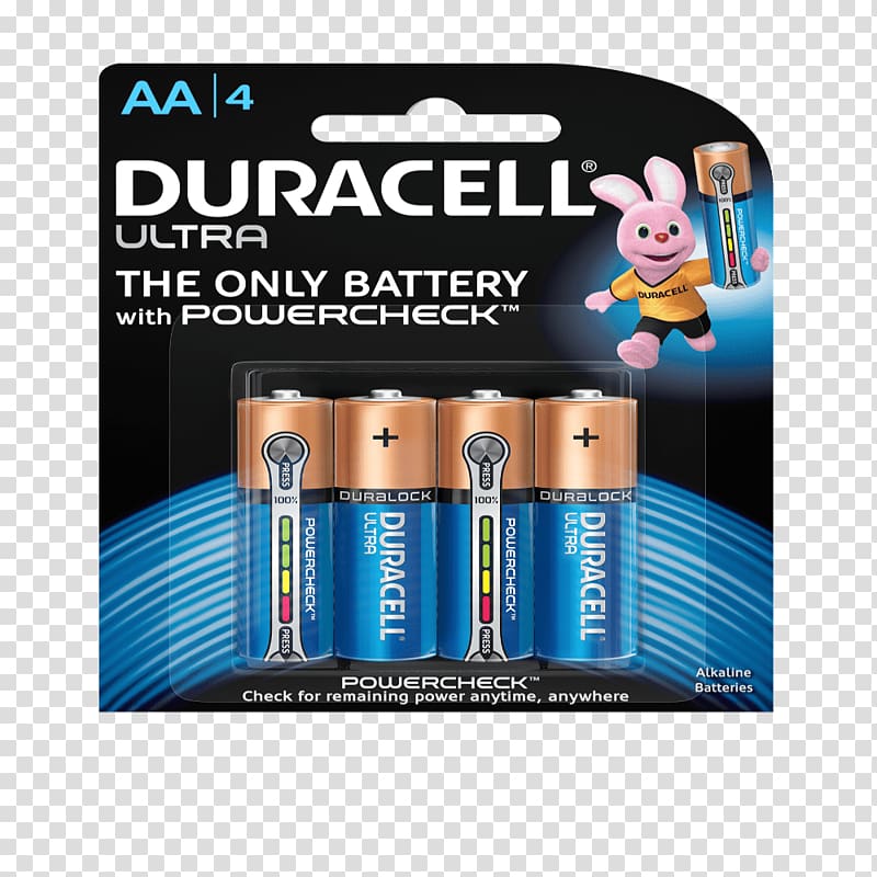 Electric battery Duracell AAA battery Nine-volt battery, duracell transparent background PNG clipart