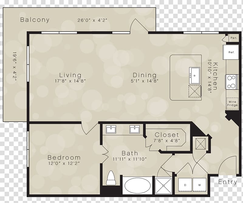 Floor plan Elan City Lights Apartments Real Estate Studio apartment, apartment transparent background PNG clipart