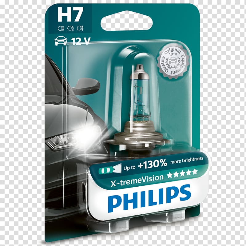 Headlamp Car Incandescent light bulb Philips, car transparent background PNG clipart