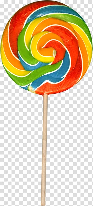 Ice cream Lollipop Cuban pastry, Rainbow lollipop transparent background PNG clipart