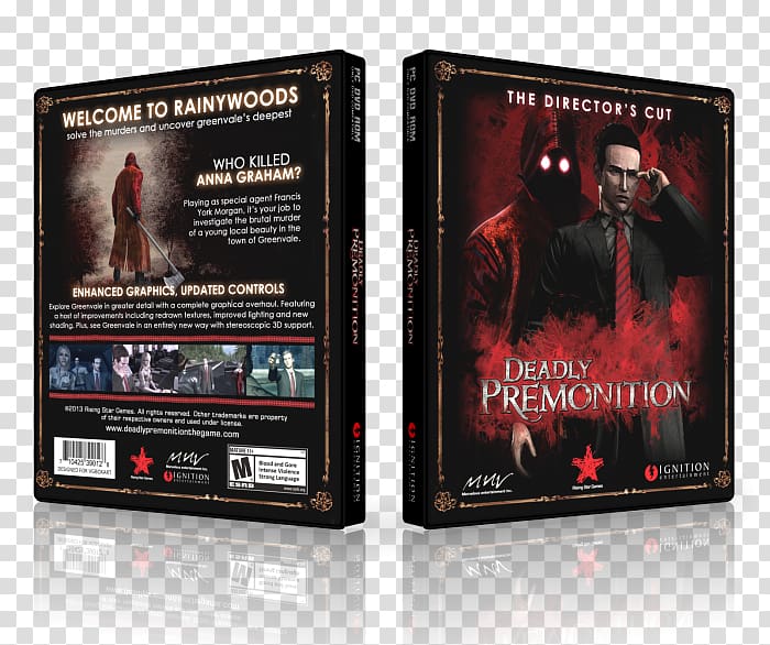 Deadly Premonition Xbox 360 Director's cut Cover art PlayStation 3, director cut transparent background PNG clipart