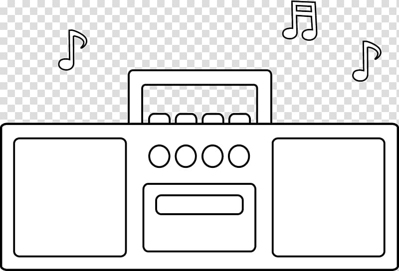 radio clip art black and white