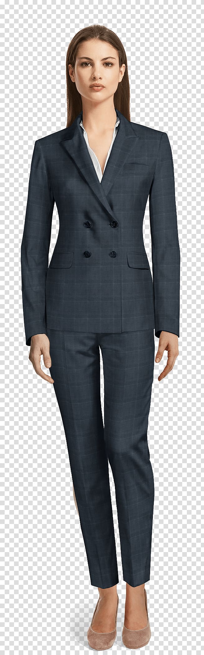 Pant Suits Double-breasted Clothing Blazer, female suit transparent background PNG clipart