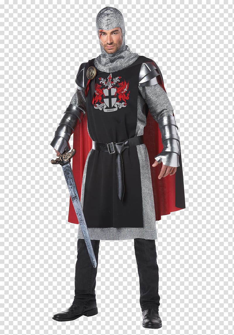 Middle Ages Costume party Knight Halloween costume, Knight transparent background PNG clipart