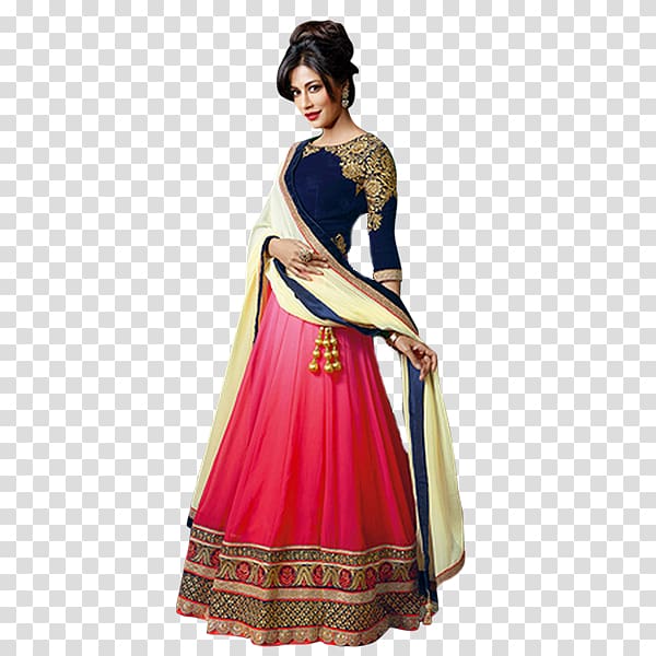 Fuschia Pink and Dark Pink Net Lehenga Style Saree with Blouse @ $214.81 |  Lehenga style saree, Lehenga style, Saree designs