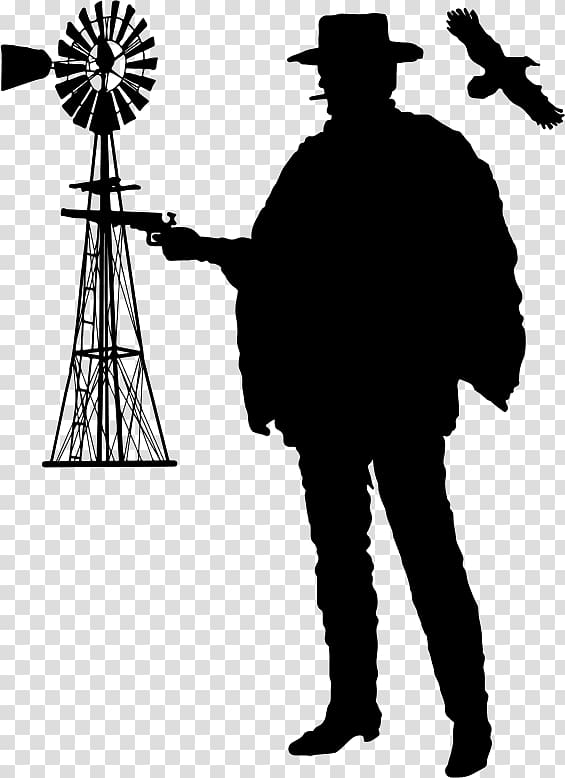 Silhouette Gunfighter , Silhouette transparent background PNG clipart