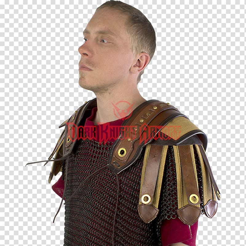 Components of medieval armour Leather Body armor Shoulder, armour transparent background PNG clipart