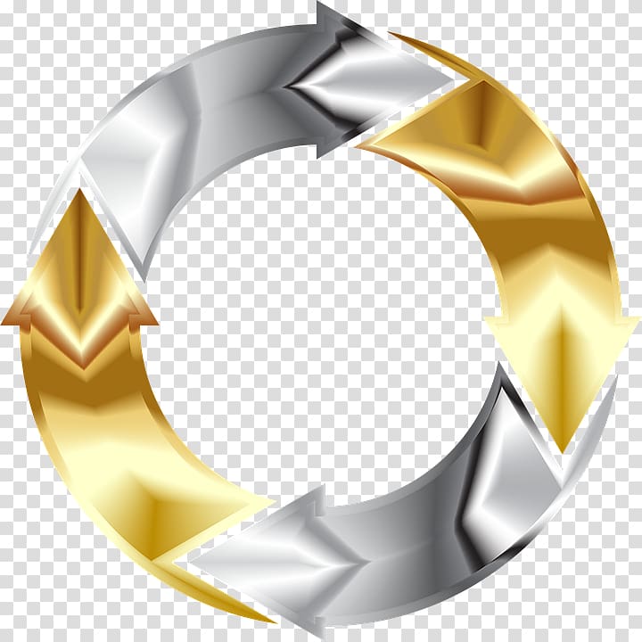 metallic loop arrow transparent background PNG clipart