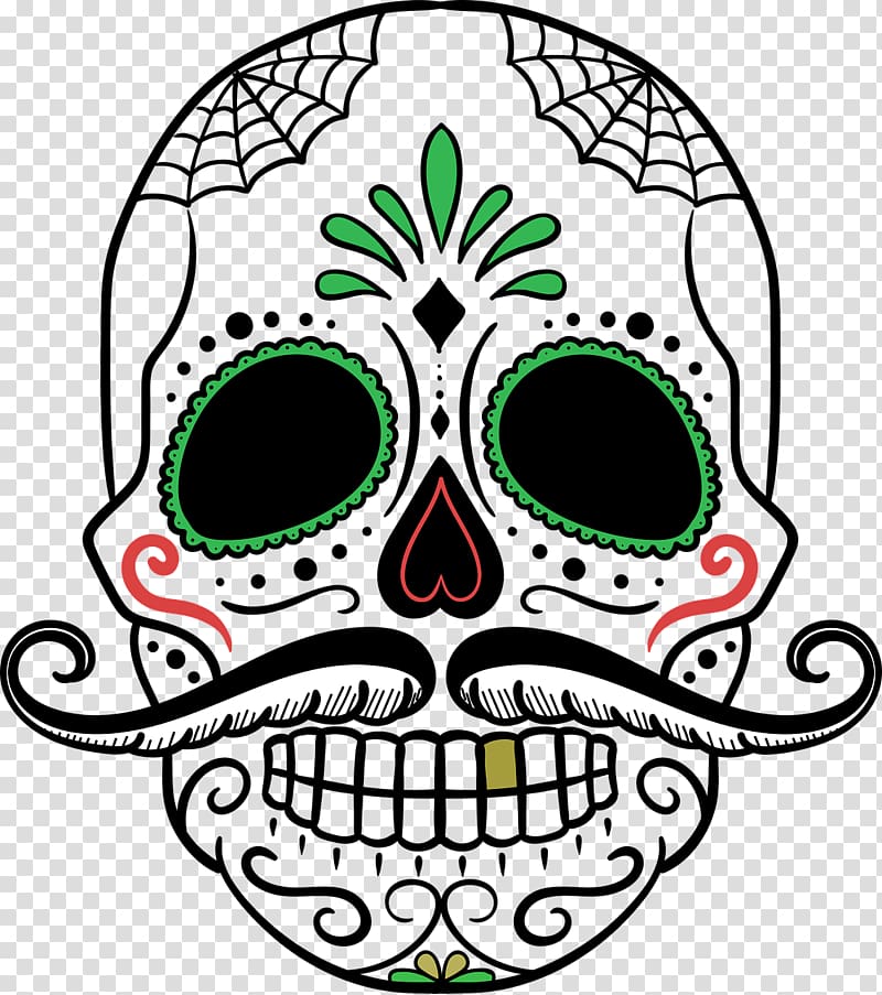 Calavera Day of the Dead Human skull symbolism , love each other transparent background PNG clipart