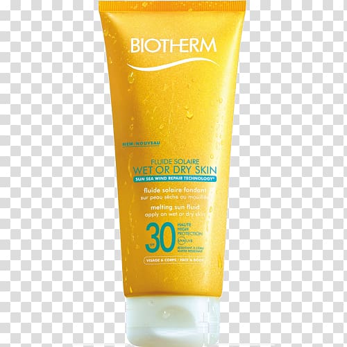 Sunscreen Lotion Factor de protección solar Skin Cream, biotherm transparent background PNG clipart
