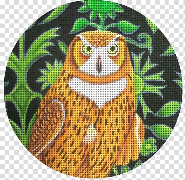 Owl Bird Needlepoint Embroidery Beak, hand painted mid-autumn transparent background PNG clipart