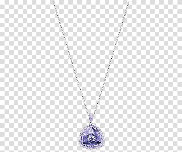 Locket Necklace Purple Pattern, Swarovski jewelry women necklace purple transparent background PNG clipart