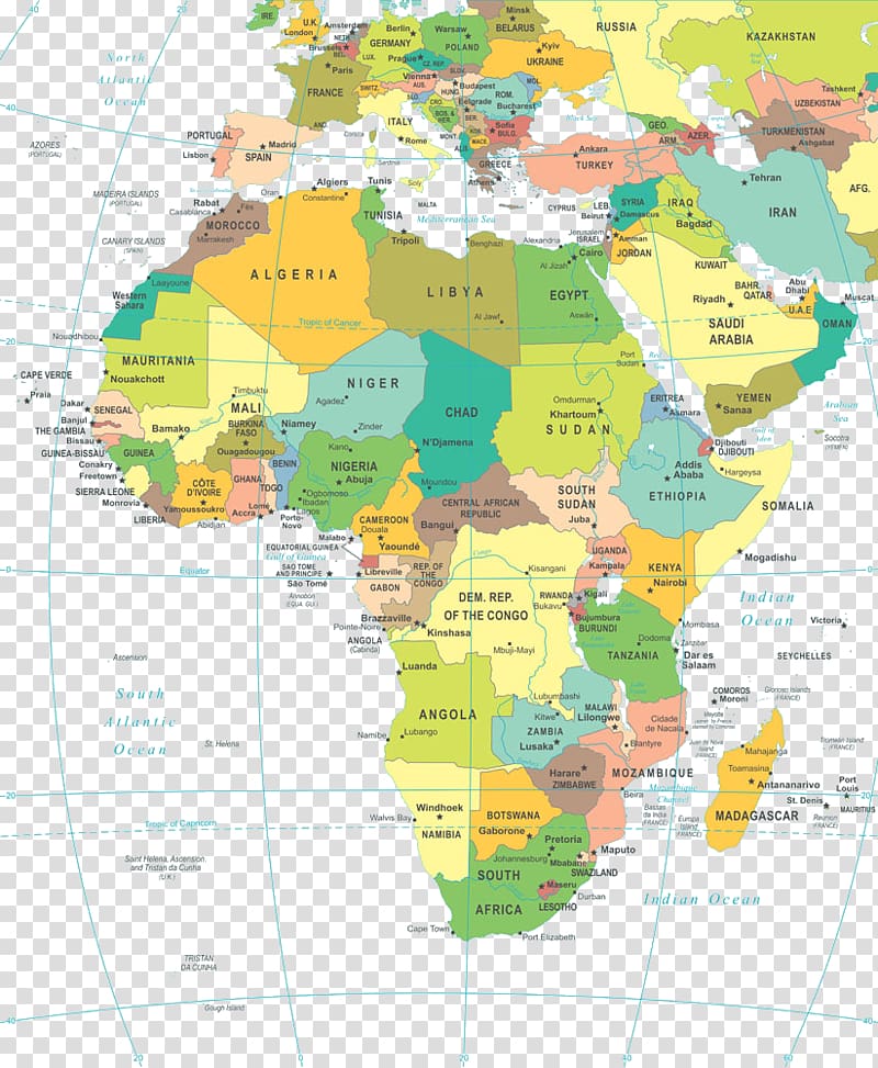 World Map Of Africa And Middle East | Florida Map