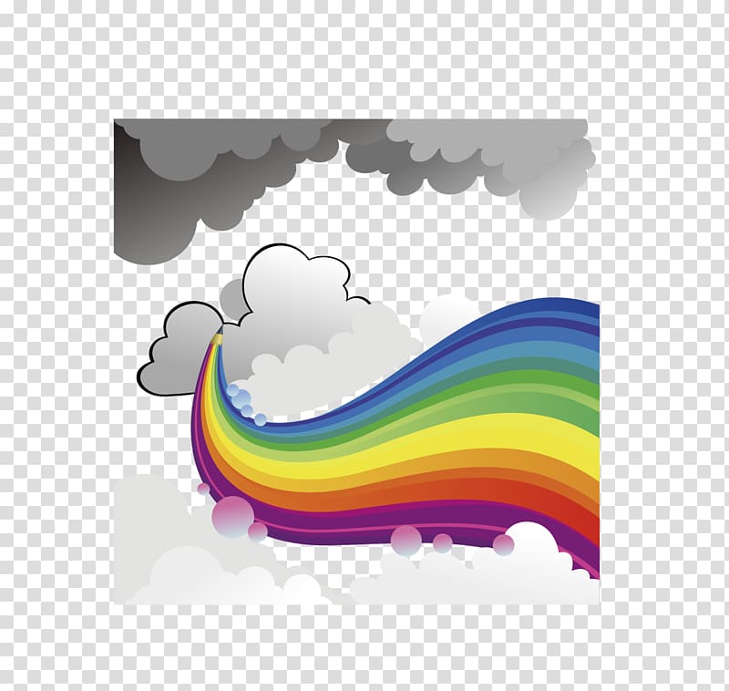 Rainbow Cloud , rainbow transparent background PNG clipart