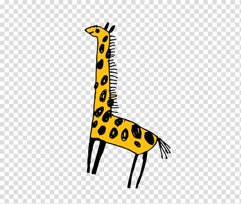 Giraffe Illustration, Chalk giraffe diagram transparent background PNG clipart