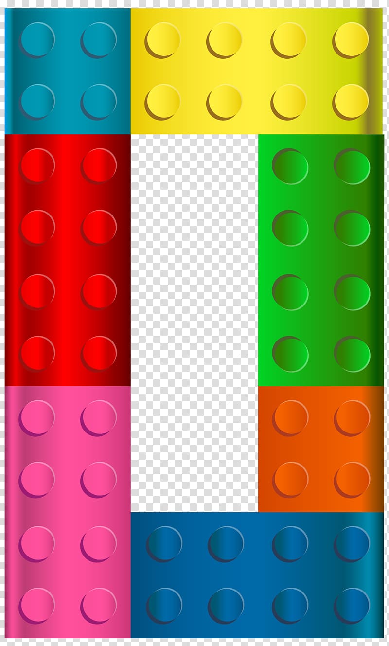 rectangular multicolored frame illustration, Lego minifigure Toy block , Lego Number Zero transparent background PNG clipart