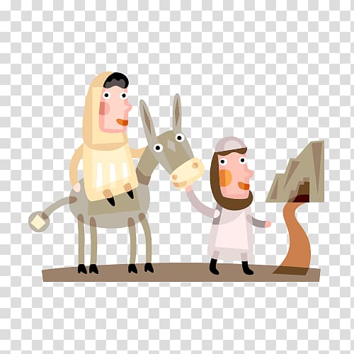 Las Posadas Christmas Advent Nativity of Jesus, Donkey tour transparent background PNG clipart