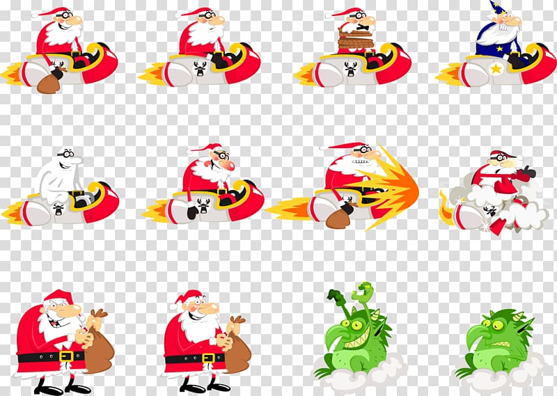Santa Claus Cartoon Drawing , Christmas fresh ingredients transparent background PNG clipart