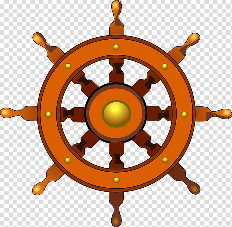 brown captain's wheel , Piracy Icon, Rudder transparent background PNG clipart