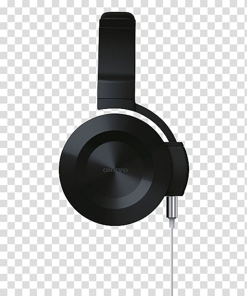 Headphones High fidelity Onkyo Ear Electrical cable, Black Headphones transparent background PNG clipart