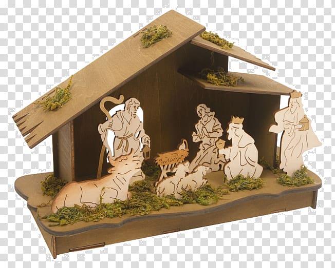 Bethlehem Nativity scene Wood Lamp, ping dou transparent background PNG clipart