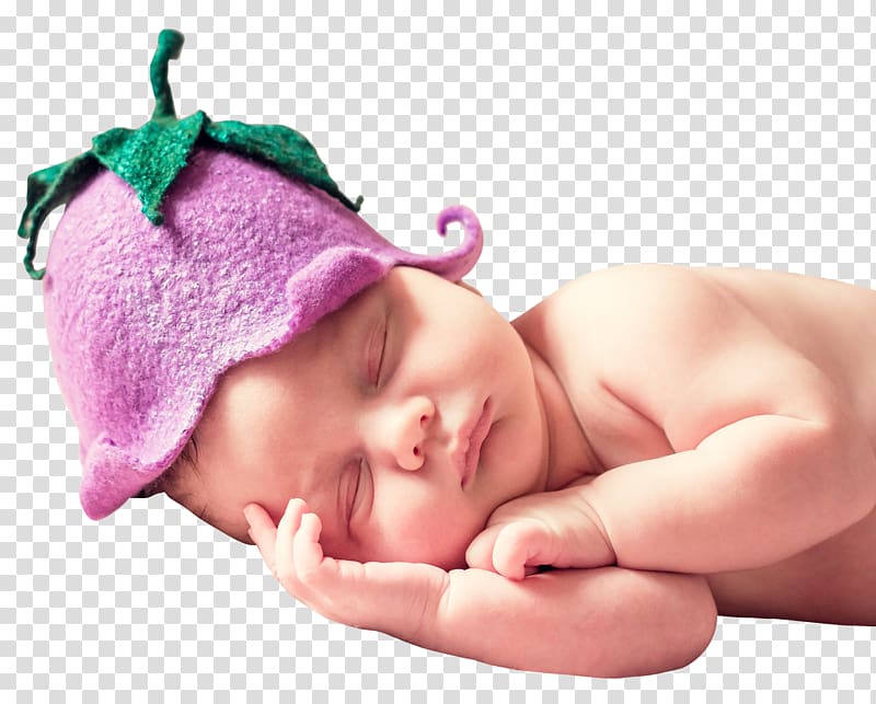 baby sleeping with pink knit hat, Infant Child, Baby transparent background PNG clipart