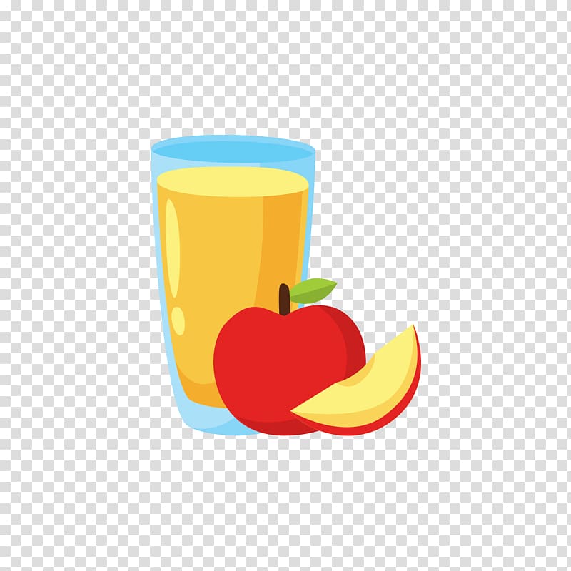 Apple juice Fruit Drink, Yellow apple drink transparent background PNG clipart