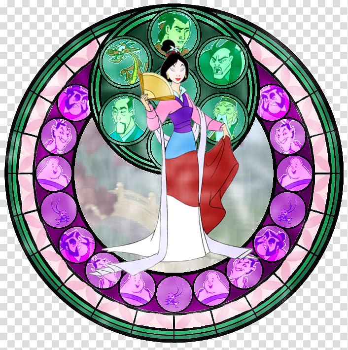 Merida Stained glass Fa Mulan Disney Princess, magic kingdom transparent background PNG clipart