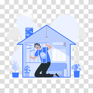 illustration, Cabin fever, home, people, stay, lonely, forest, mental health, feeling transparent background PNG clipart thumbnail