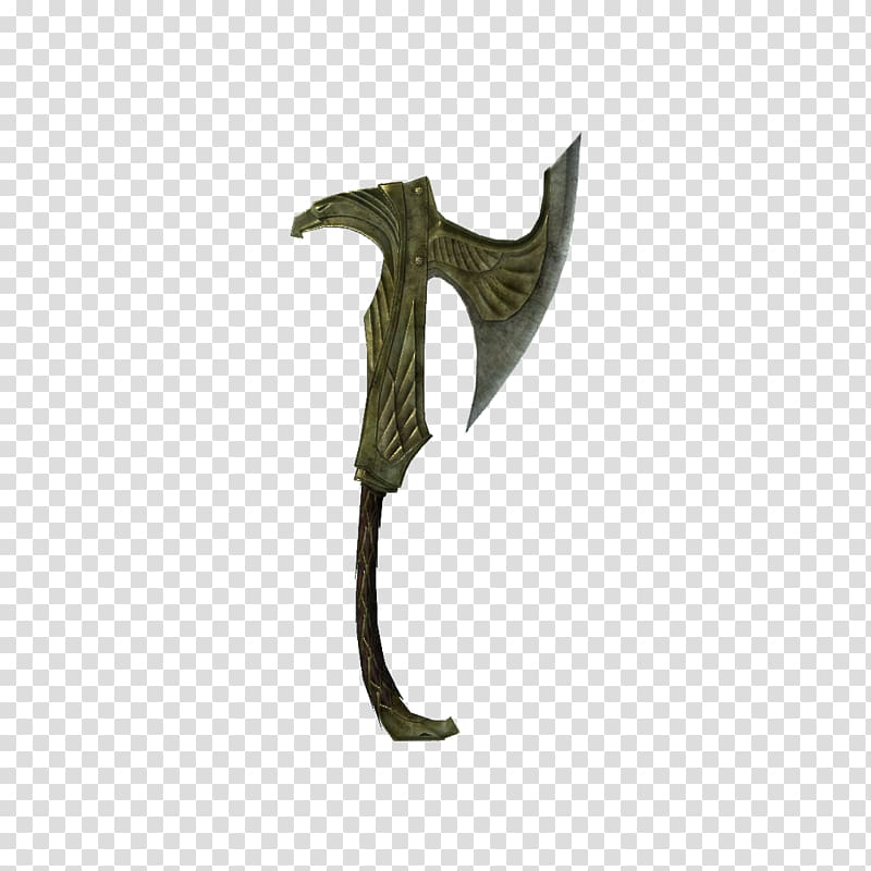 The Elder Scrolls V: Skyrim Battle axe Elf Elvish languages, axe logo transparent background PNG clipart
