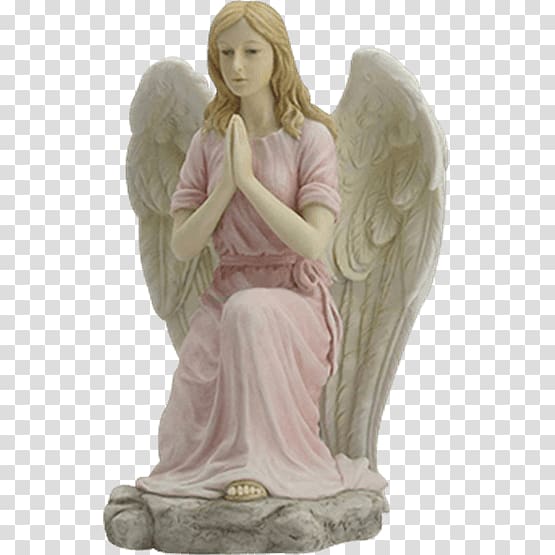 Angel Statue Figurine Kneeling Sculpture, angel transparent background PNG clipart