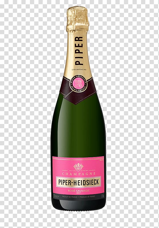 Piper-Heidsieck Champagne bottle, Piper Heidsieck Rosé Sauvage transparent background PNG clipart