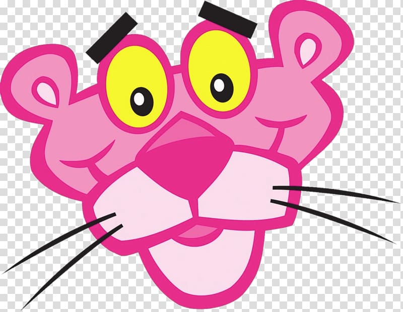 pink cat , Pink Panther Face transparent background PNG clipart