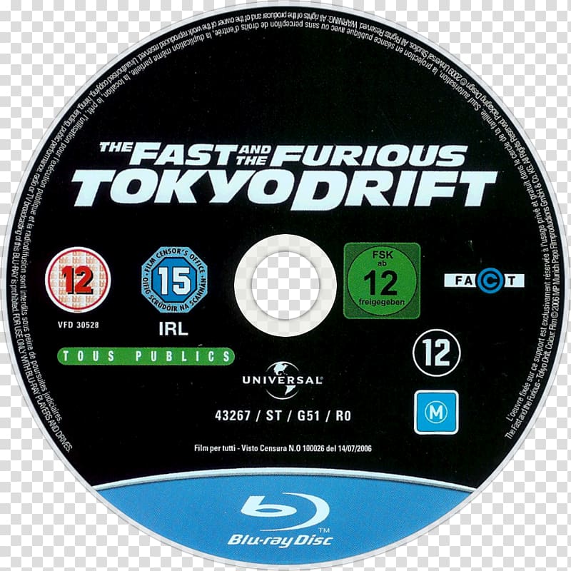 Blu-ray disc Compact disc The Fast and the Furious Film DVD, dvd transparent background PNG clipart