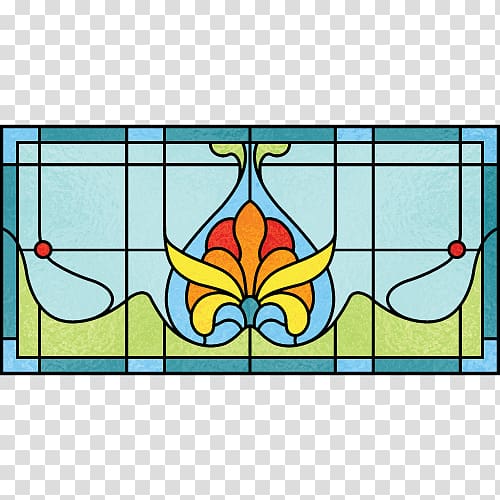 Stained glass Window House plan Door, window transparent background PNG clipart