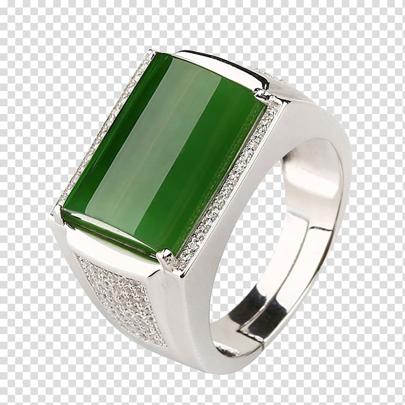 Ring Emerald Jade Diamond Jewellery, Emerald Ring transparent background PNG clipart