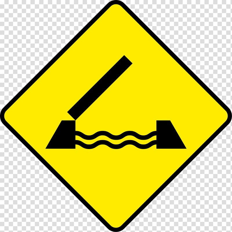 Warning sign Traffic sign Moveable bridge Road signs in Indonesia, bridge transparent background PNG clipart