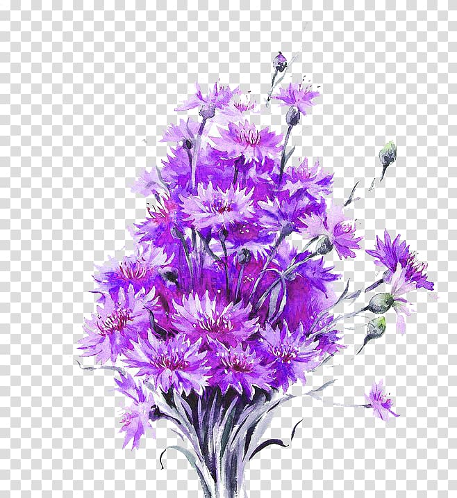 purple flowers illustration, Watercolour Flowers Watercolor painting Watercolor: Flowers Drawing, Watercolor flowers transparent background PNG clipart