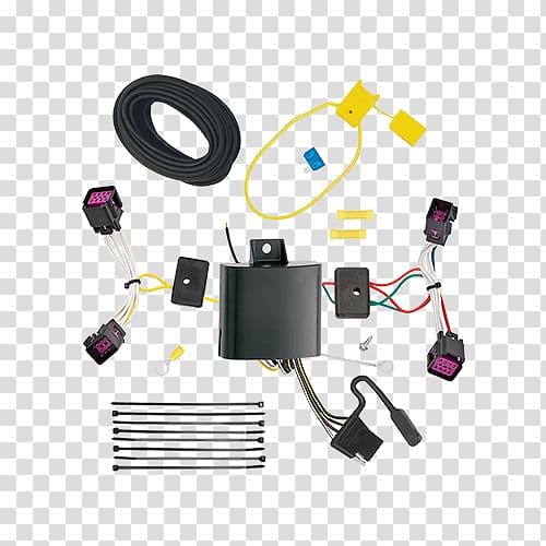 Car Electrical connector Cable harness Tow hitch Adapter, car transparent background PNG clipart