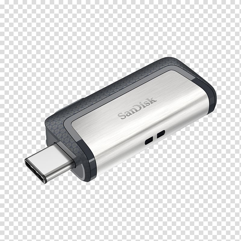 USB Flash Drives USB-C SanDisk Ultra Dual Drive USB Type-C Computer data storage, pendrive transparent background PNG clipart