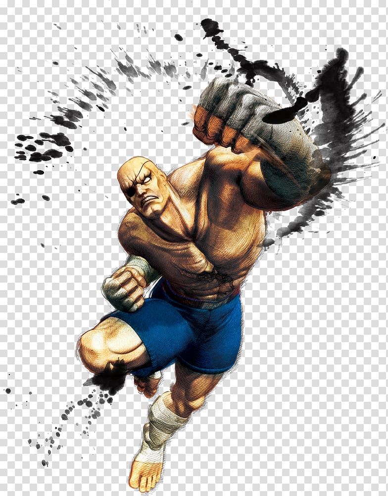Street Fighter character punching illustration, Super Street Fighter IV: Arcade Edition Street Fighter V Street Fighter II: The World Warrior, Street Fighter transparent background PNG clipart