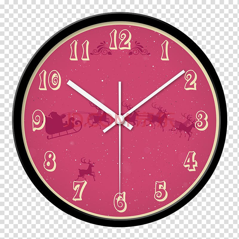 Clock Living room Pink, momen pink sky creative wall clock transparent background PNG clipart