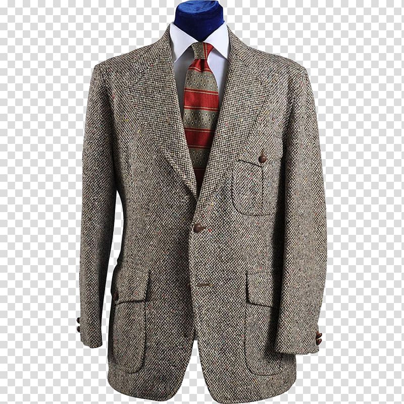 Blazer 1950s Sport coat Tweed Jacket, jacket transparent background PNG clipart